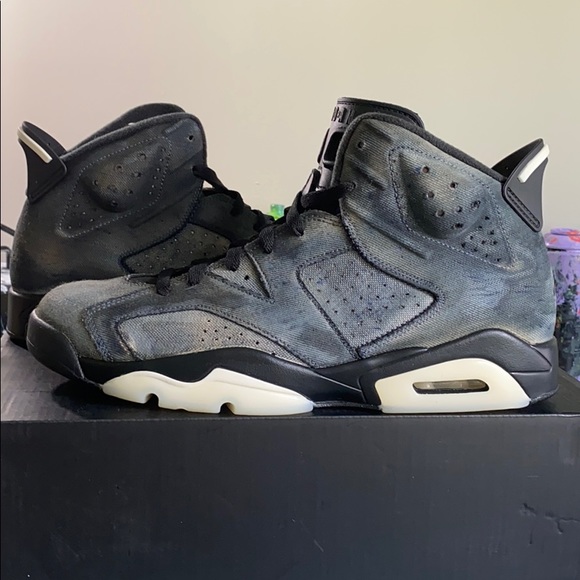 denim jordan 6 custom